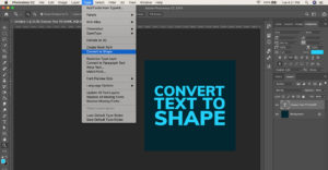 How to convert text to shape in Photoshop